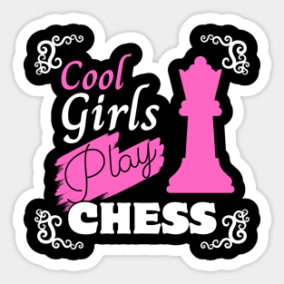 Cool girls play chess Sticker